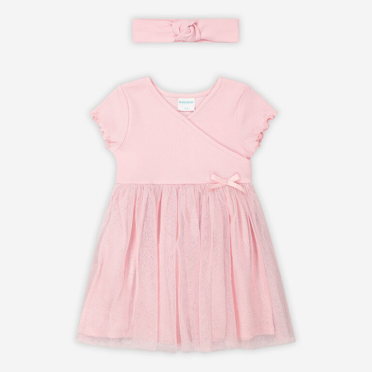 Rococo 2 Piece Tutu Dress with Headband Set Pink