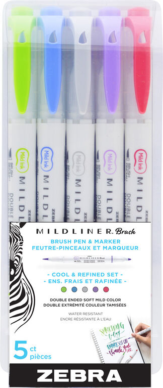 Zebra Mildliner Highlighter 5 Pack Cool