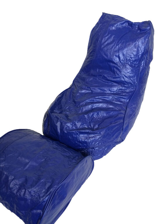 Vinyl Bean Bag Lounger w/Footrest Twilight Blue Toys R