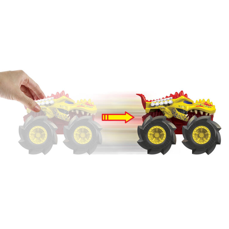 Hot Wheels Monster trucks Twisted Tredz Zombie-Wrex Vehicle