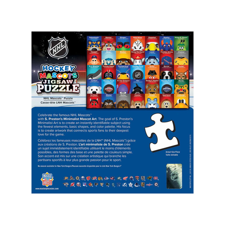 Masterpieces Puzzle Company NHL Mascots 100 Piece Jigsaw Puzzle