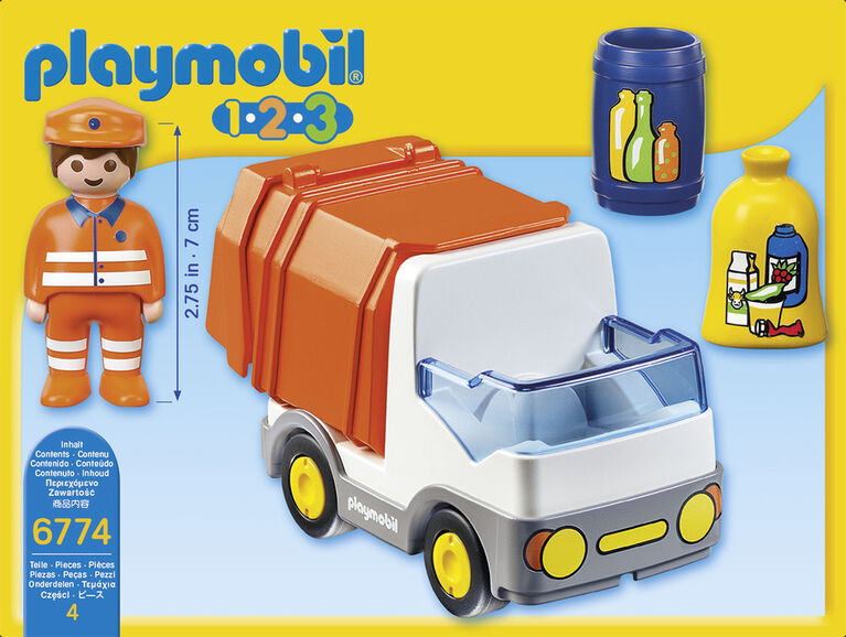 Playmobil - 1.2.3 Recycling Truck - English Edition