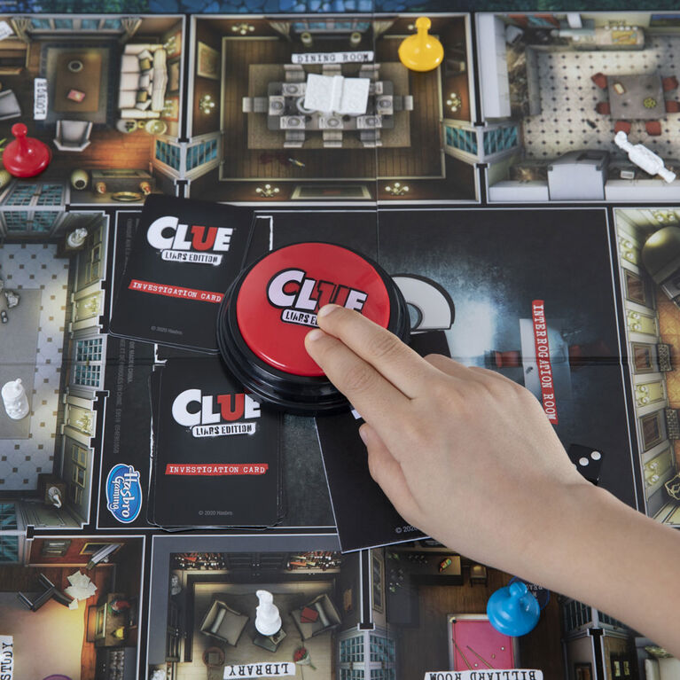 Clue Liars Edition Board Game;Murder Mystery Game, Expose Dishonest Detectives With the Liar Button