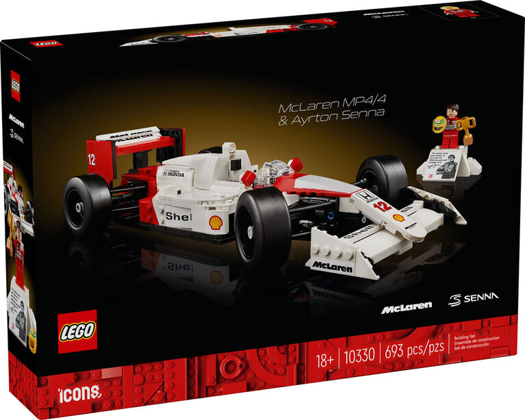 LEGO Icons McLaren MP4/4 & Ayrton Senna Model Race Car for Adults 10330