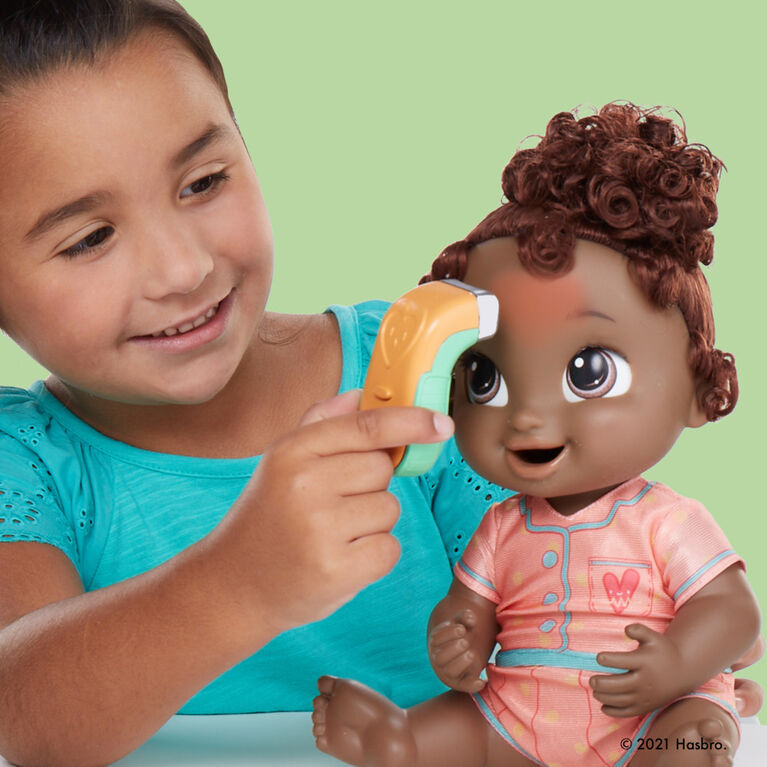 Baby Alive Lulu Achoo Doll, 12-Inch Interactive Doctor Play Toy, Black Hair