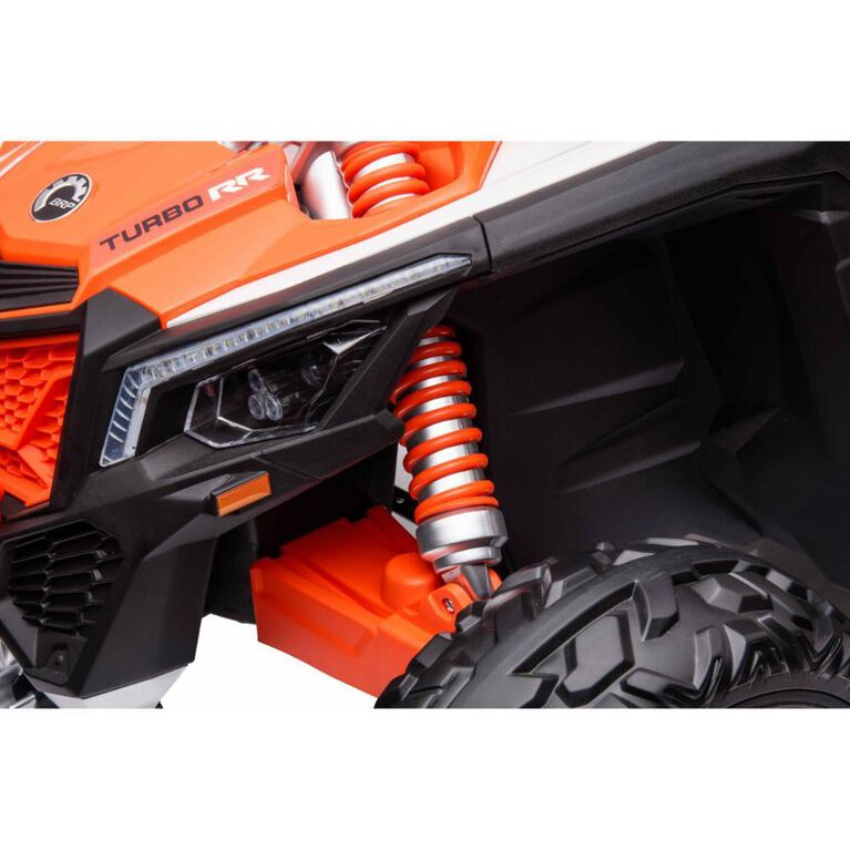 KIDSVIP Can-Am Maverick 2X24V Kids' & Toddlers' 4X4 Ride-On UTV Buggy w/ RC - Orange