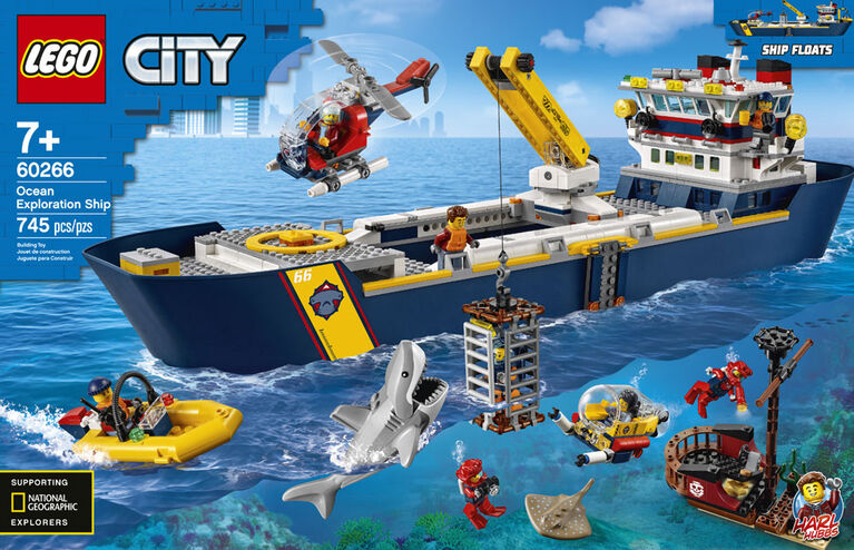 LEGO City Oceans Le bateau d'exploration océanique 60266 (745 pièces)