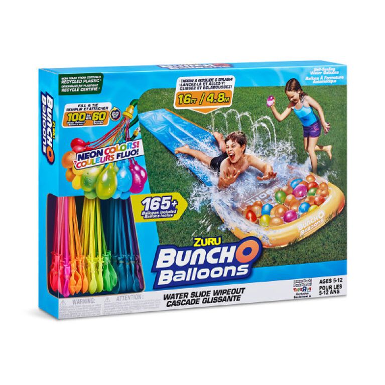 Bunch O Balloons Water Slide Wipeout (1x Lane, 5x Bunches!) R Exclusive Toys R Us Canada