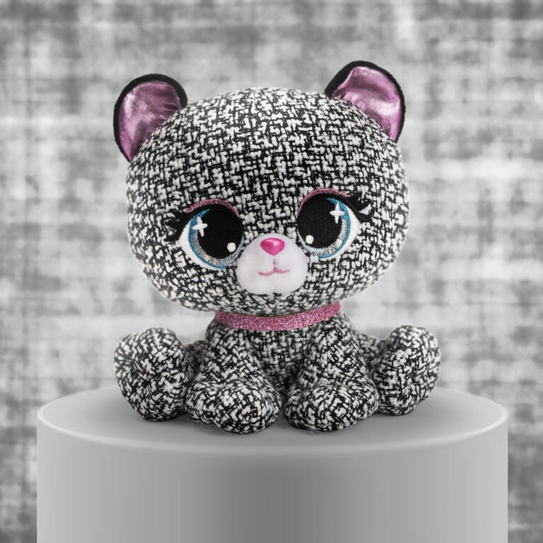 GUND P.Lushes Designer Fashion Pets, Khloe O'Bearci, ourse en peluche de luxe douce et élégante, noir et blanc, 15,2 cm