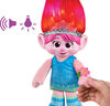 DreamWorks Trolls: Band Together HAIR POPS Showtime Surprise Queen Poppy Plush with Lights, Sounds and Accessories