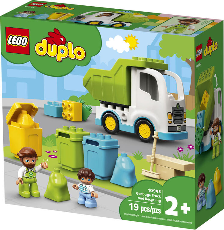 LEGO DUPLO Town Le camion à ordures et le tri sélectif 10945 (19 pièces)