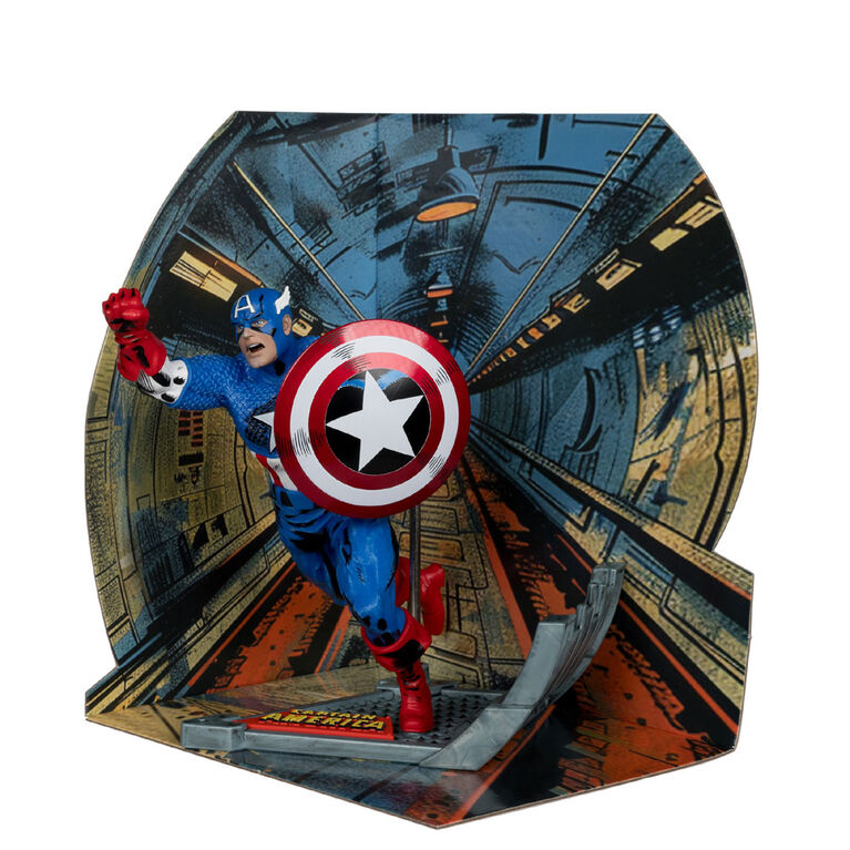 Marvel Captain America 1:10th Scale Collectible with Scene (Captain America #100)