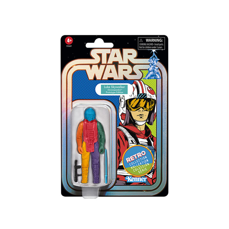 Star Wars Retro Collection, figurine multicolore Luke Skywalker (Snowspeeder) édition Prototype de 9,5 cm - Notre exclusivité