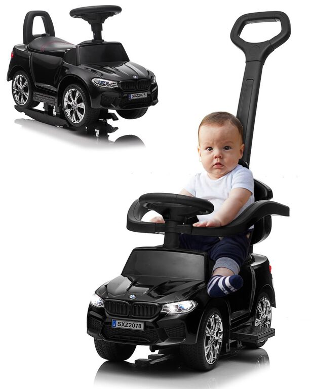 Voltz Toys BMW M5 4-In-1 Push Pedal Car, Black