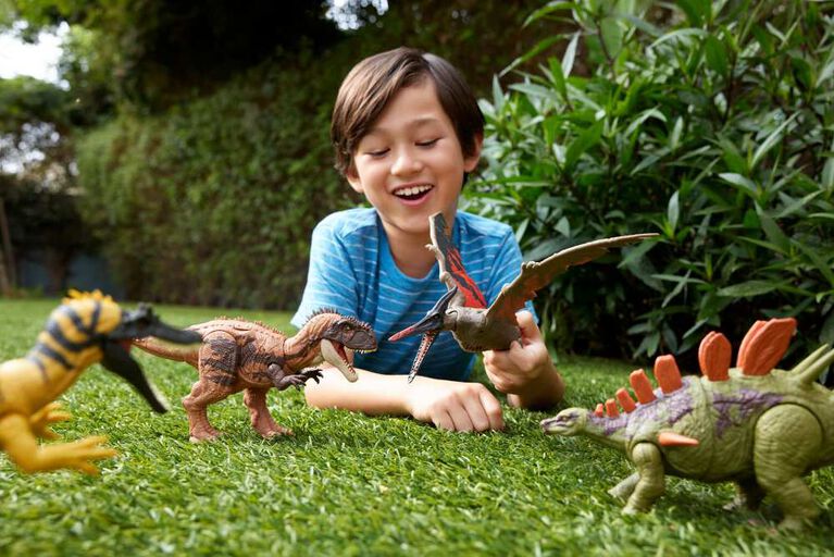 Jurassic World Dinosaur Toys with Roar Sound & Attack Action, Wild Roar Figures