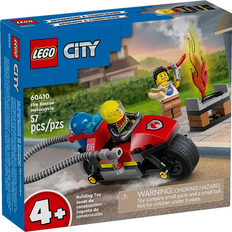 LEGO City Fire Rescue Motorcycle Toy Building Set 60410