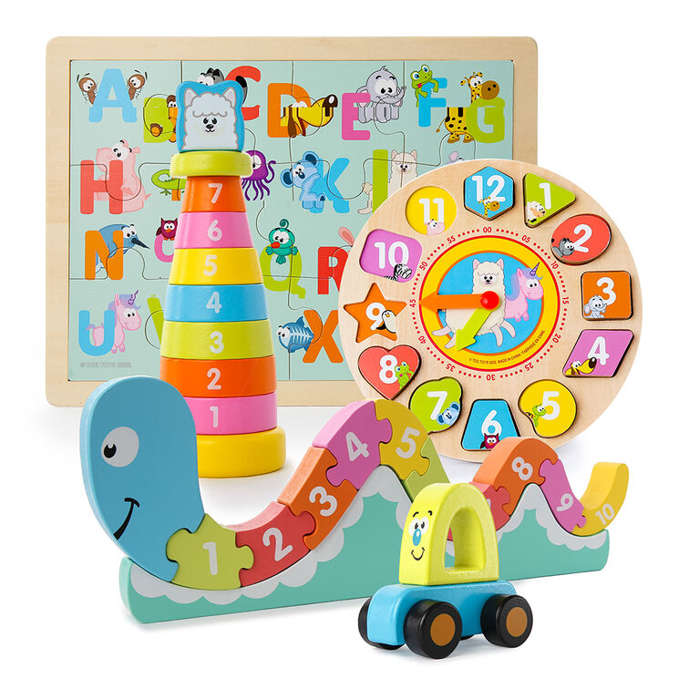 Puzzles pour tout-petits âgés de 2 à 4 ans, puzzles en bois pour enfants  avec des ballons de sport et des jouets d'apprentissage en forme de  chiffres, d'excellents cadeaux préscolaires pour les