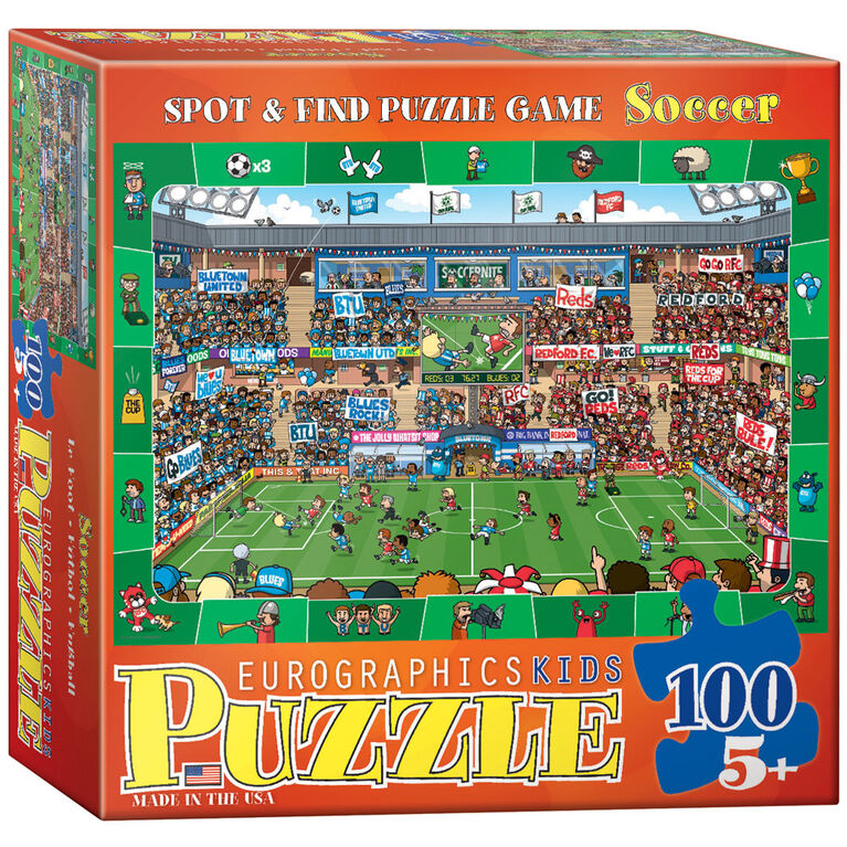 Eurographics Soccer Spot & Find 100 Piece Puzzle