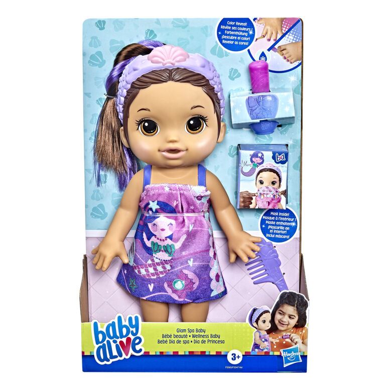 Baby Alive Glam Spa Baby Doll, Mermaid, Makeup Toy