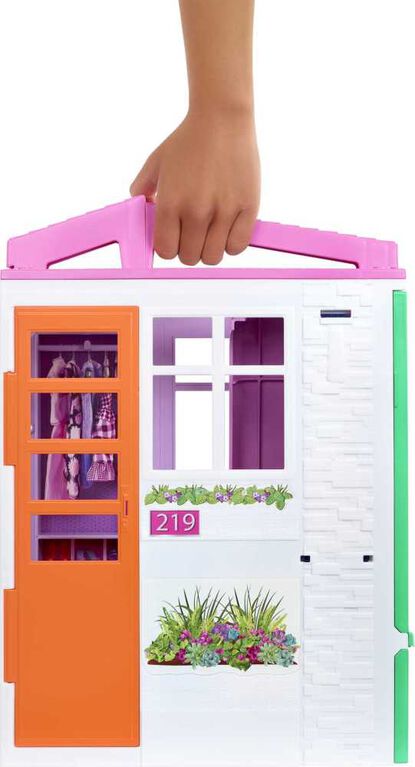 Barbie- Coffret-cadeau, 2 poupées Barbie Fashionistas, maison, pisc.