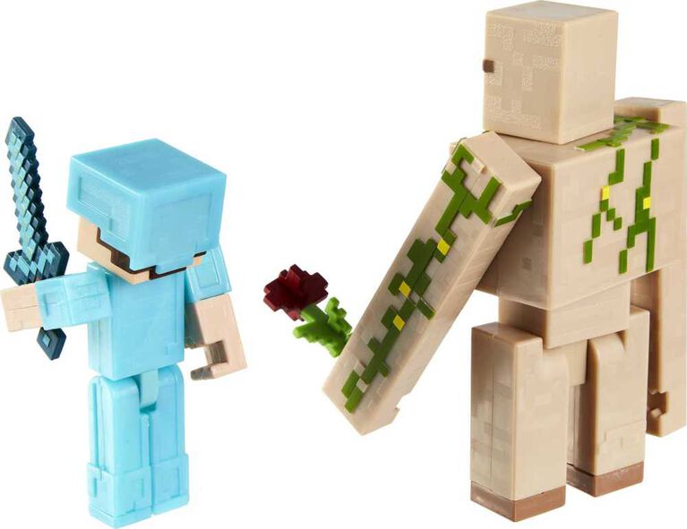 Minecraft Toys, 2-Pack of Action Figures, Gifts for Kids