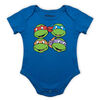 TMNT Short Sleeve Bodysuits - Turq - 12M