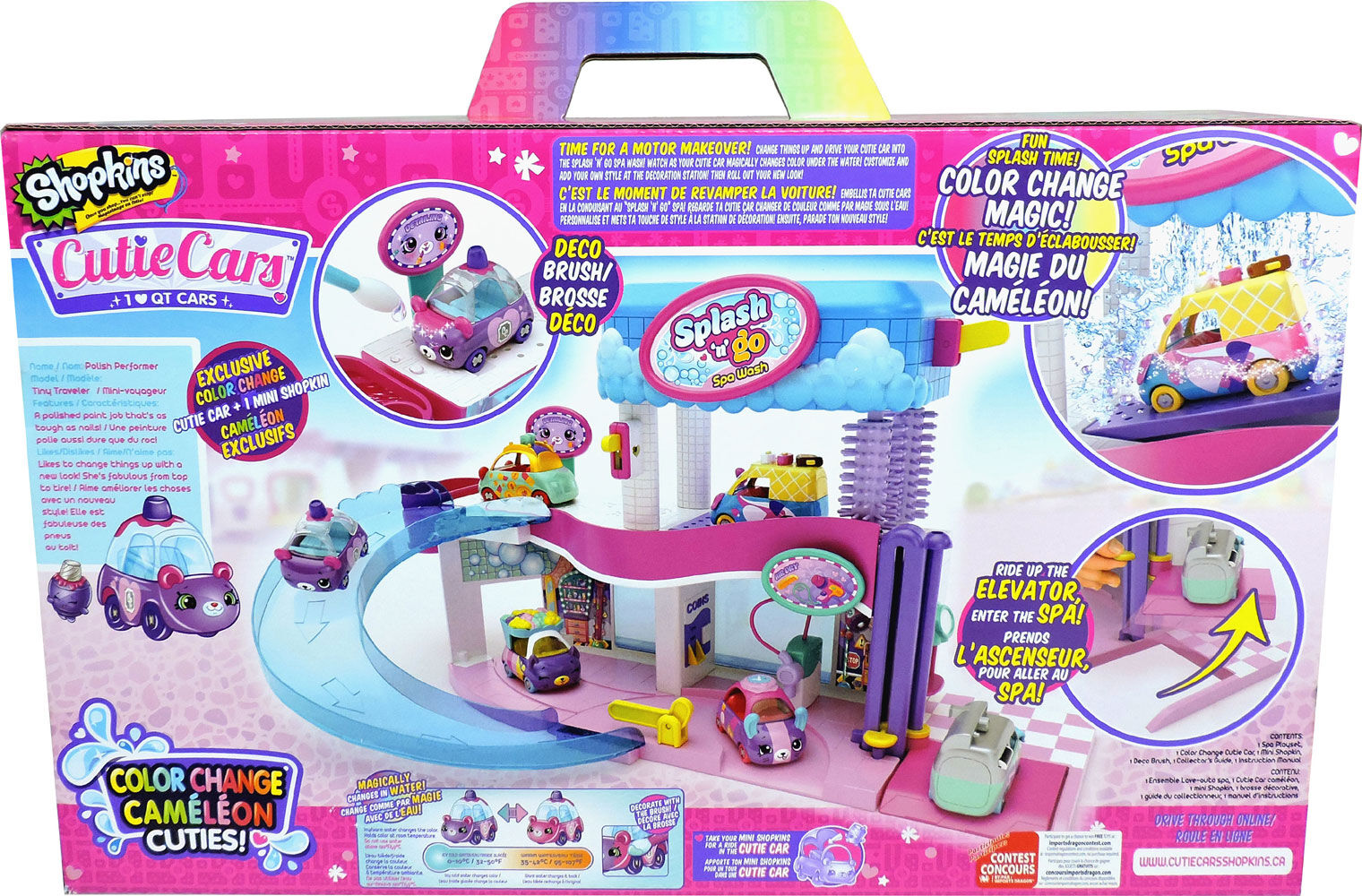 cutie cars shopkins spa wash playset