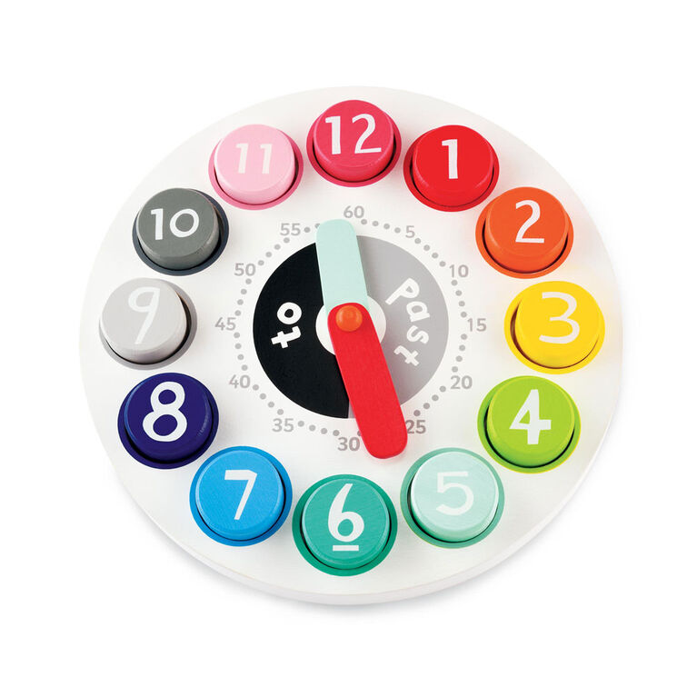 Early Learning Centre Wooden Teaching Clock - Édition anglaise - Notre exclusivité