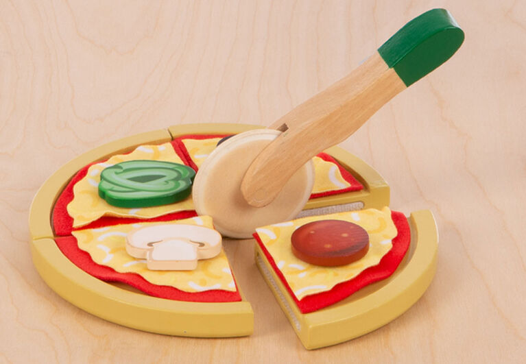 Melissa & Doug Top and Bake Wooden Pizza Counter Play Food Set - styles may vary