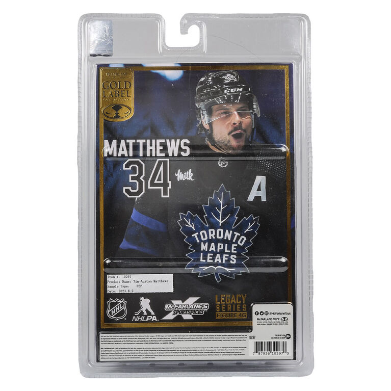 McFarlane's SportsPicks-NHL 7"Posed Fig - Auston Matthews (Toronto Maple Leafs) Gold Label