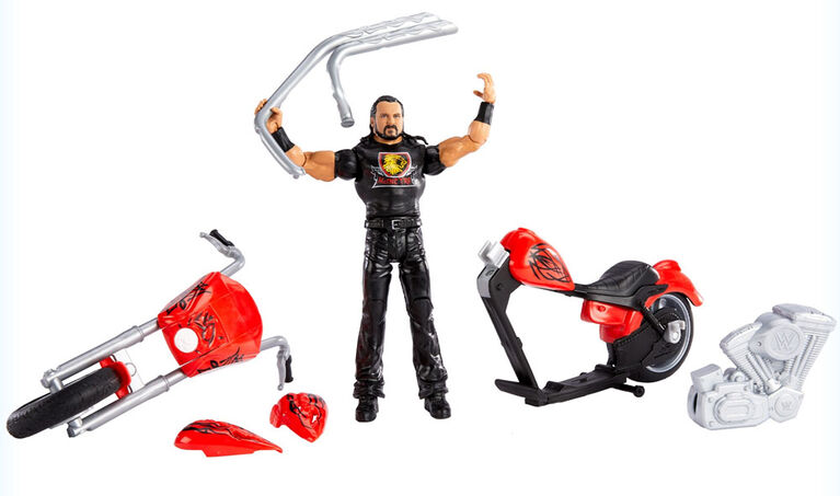 WWE - Wrekkin - Figurine Articulée et Véhicule SlamCycle