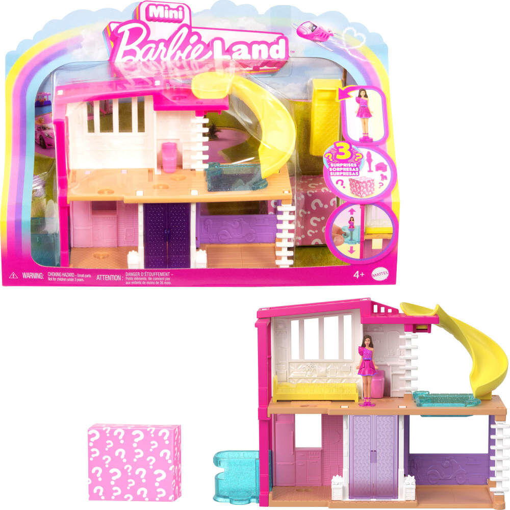 Barbie Mini BarbieLand Doll House Sets Mini Dreamhouse with Surprise 1.5 inch Barbie Doll Furniture Accessories Plus Elevator Pool Toys R Us Canada