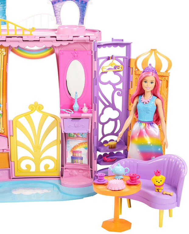 Barbie – Dreamtopia – Château pliable et poupée