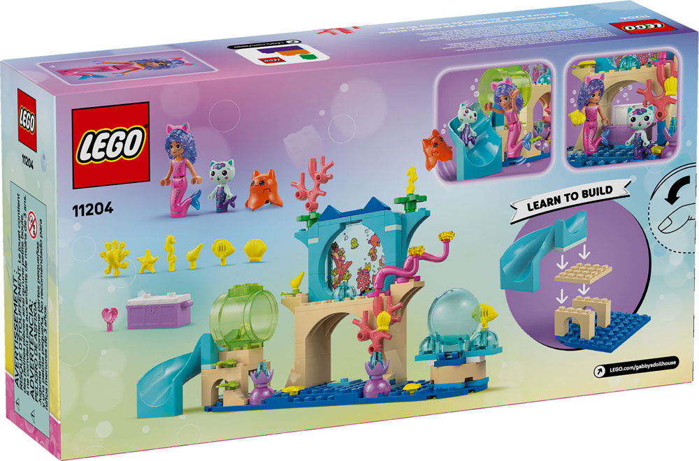 LEGO Gabby's Dollhouse Mermaid Gabby's Aquarium Adventure Building Blocks for Pretend Play 11204