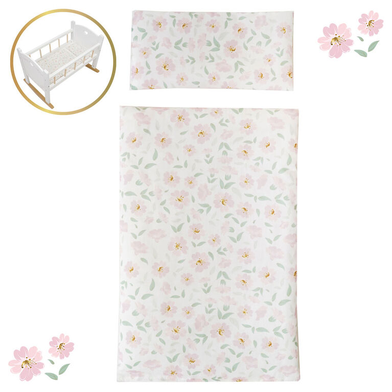 Berceau en bois pour poupée, Little Flora - Notre exclusivité