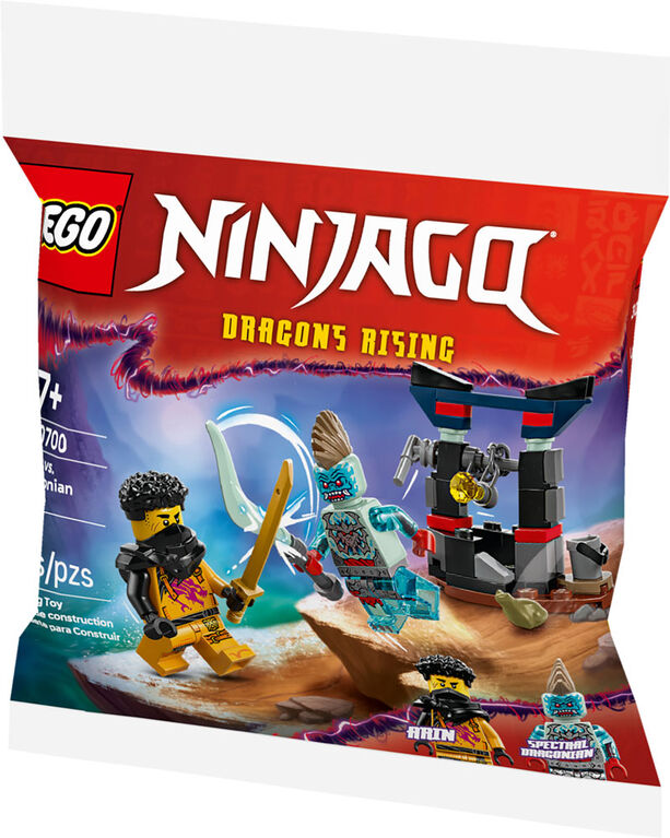 LEGO NINJAGO Arin vs. Dragonian Battle Building Toy -with 2 Minifigures from Dragons Rising TV Show - 30700