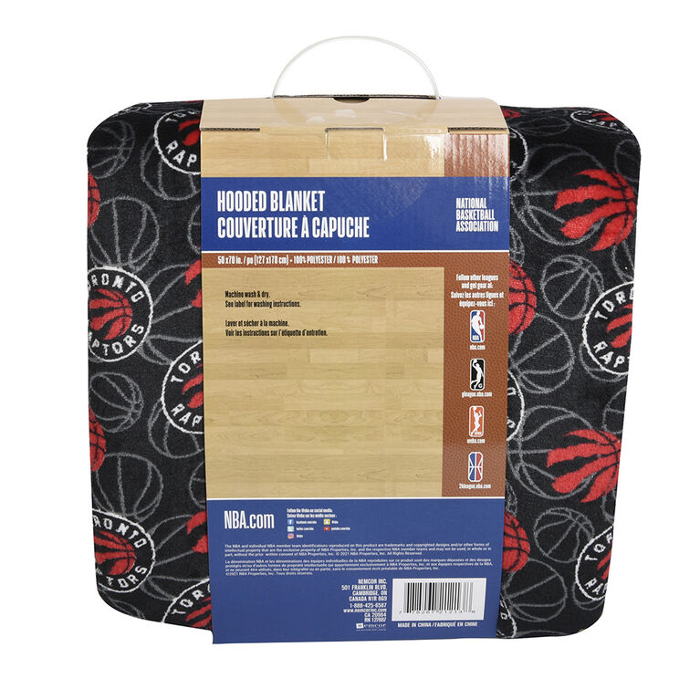 NBA Toronto Raptors Hooded Wearable Throw Blanket, 50" x 70"