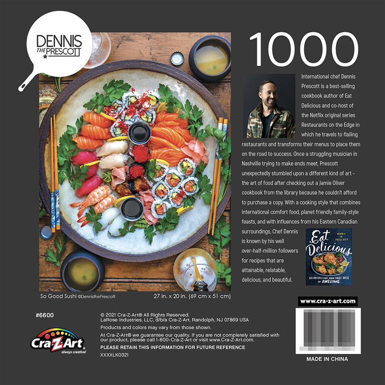 Dennis Prescott Cra-Z-Art Casse-têtes 1000pc - So Good Sushi