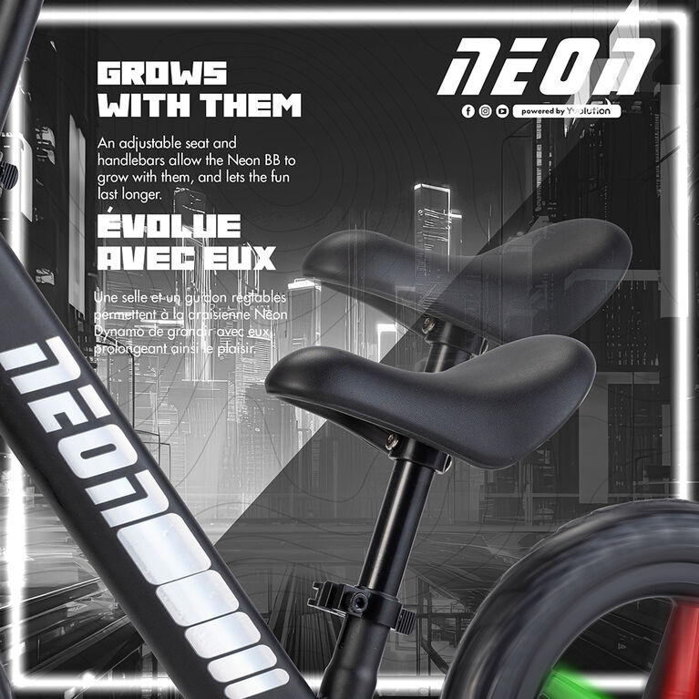 Yvolution Neon Dynamo Balance Bike - Black