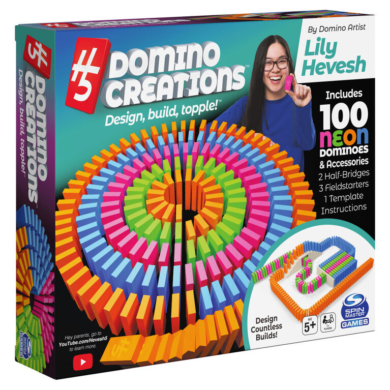 H5 Domino Creations 100-Piece Neon Set by Lily Hevesh - English Edition