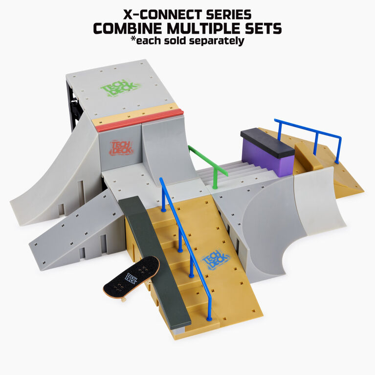 Tech Deck, Jump N' Grind X-Connect Park Creator, Customizable and Buildable Ramp Set with Exclusive Fingerboard