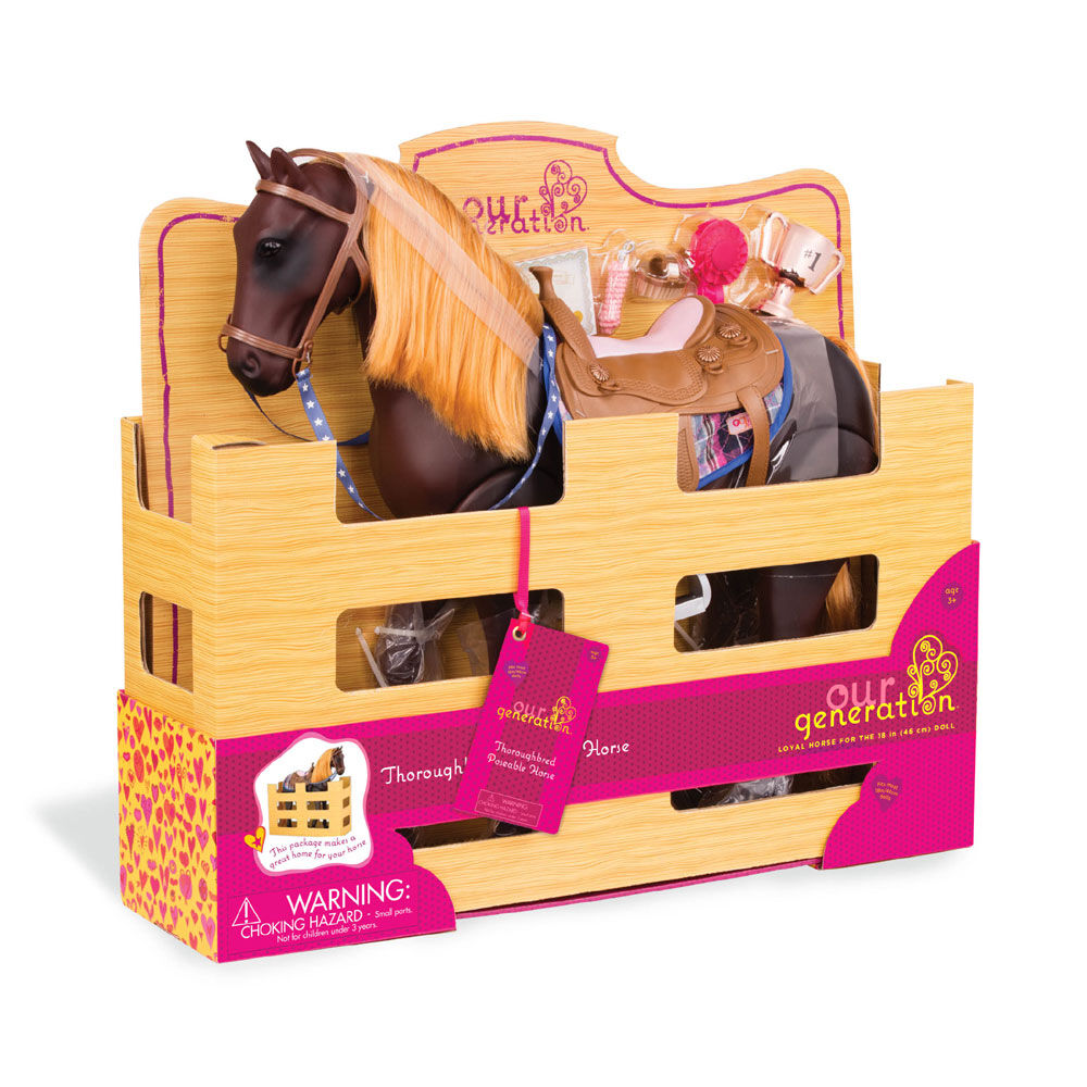 our generation thoroughbred poseable horse