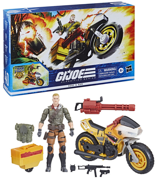 G.I. Joe Classified Series Tiger Force Duke and RAM Action Figure and Vehicle 40 Collectible Premium Toy with Accessories 6-Inch-Scale - R Exclusive