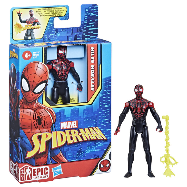 Marvel Spider-Man Epic Hero Series, figurine articulée Miles Morales de 10 cm