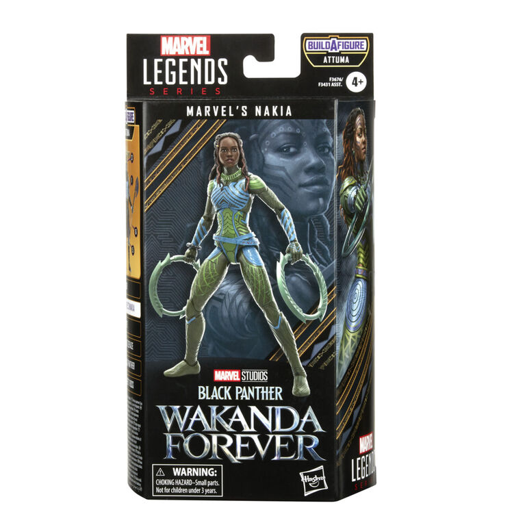 Marvel Legends Series Black Panther Wakanda Forever Marvel's Nakia 6-inch MCU Action Figure Toy, 5 Accessories, 1 Build-A-Figure Part