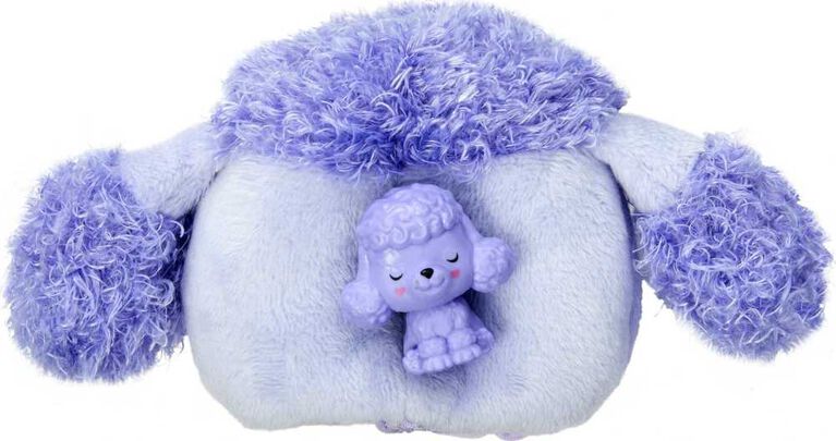 Barbie Cutie Reveal Cozy Cute Tees Series Chelsea Doll and Accessories, Plush Poodle, Brunette Small Doll