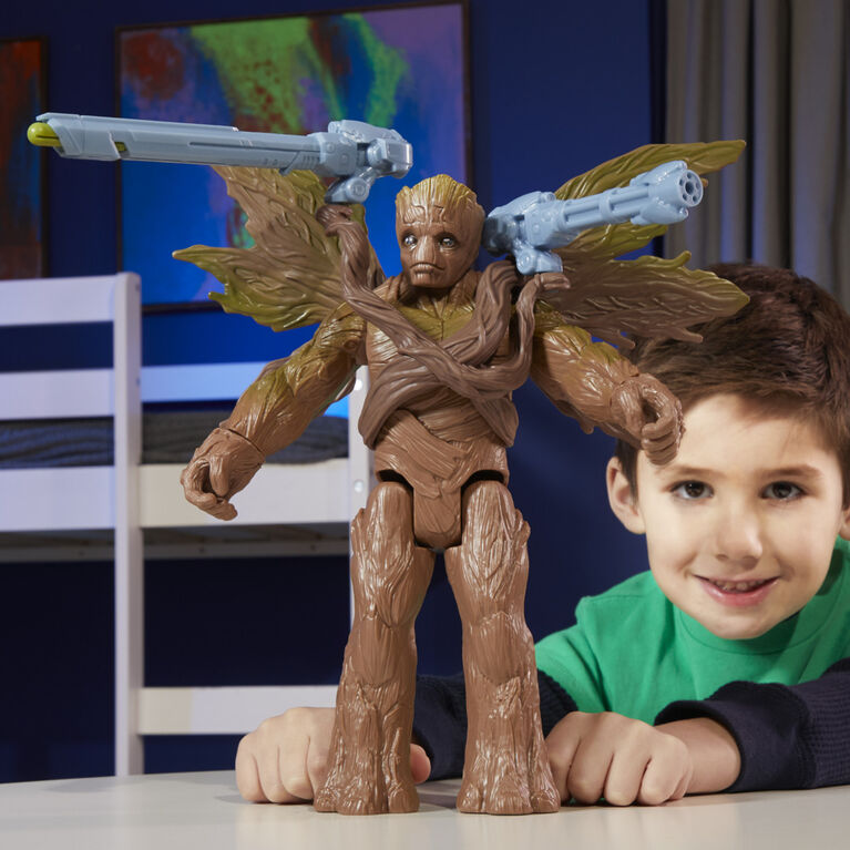 Marvel I Am Groot Collection, mini figurine Groot dans son bain, jouet de  super-héros, jouets Marvel