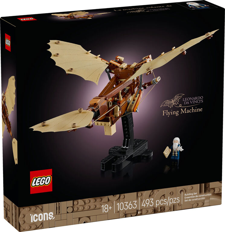 LEGO Icons Leonardo da Vinci's Flying Machine DIY Kit - Ornithopter Building Set for Adults - 10363