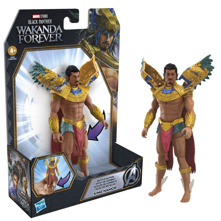 Marvel Studios' Black Panther Wakanda Forever Battle Action King Namor, 6-Inch Action Figure