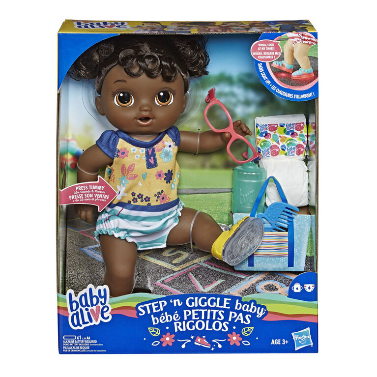 Baby Alive Step ‘n Giggle Baby Black Hair Doll Toys R Us Canada